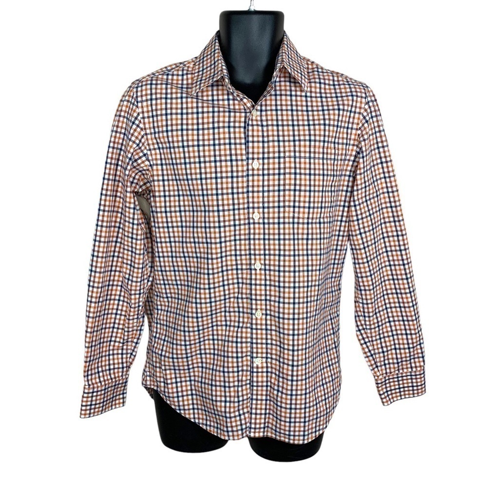 Banana Republic Small Plaid Button Down Shirt Long Sleeve Cotton Preppy Small